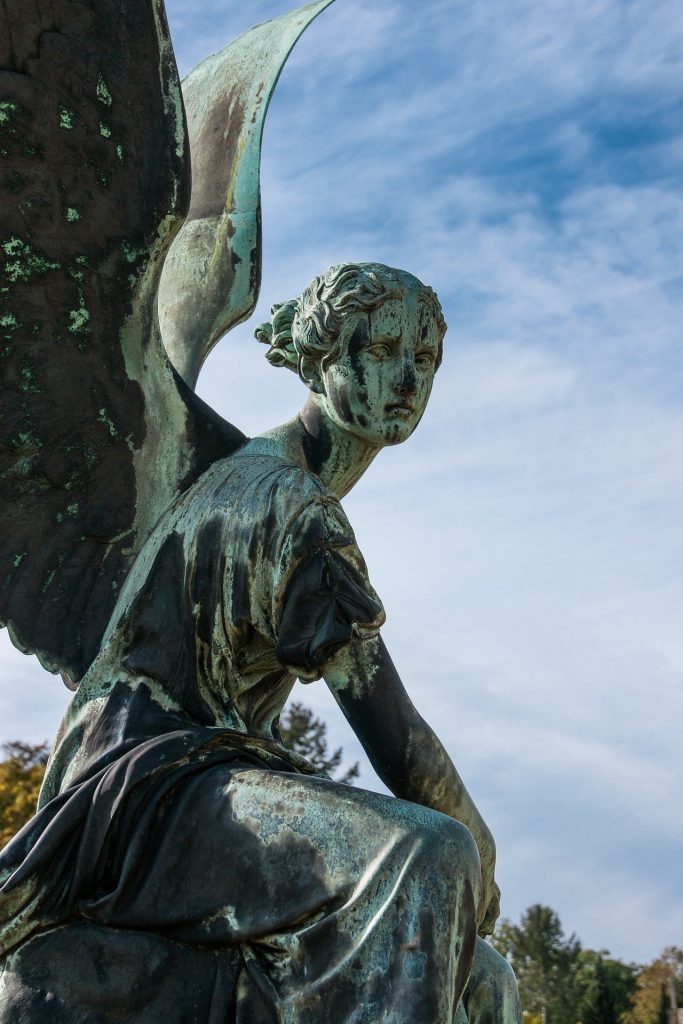 angel statue as stand-in for truth