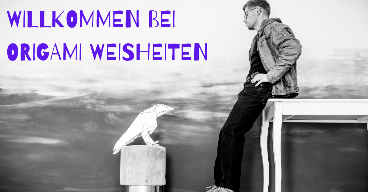 Autor im Dialog mit Origami Rabe