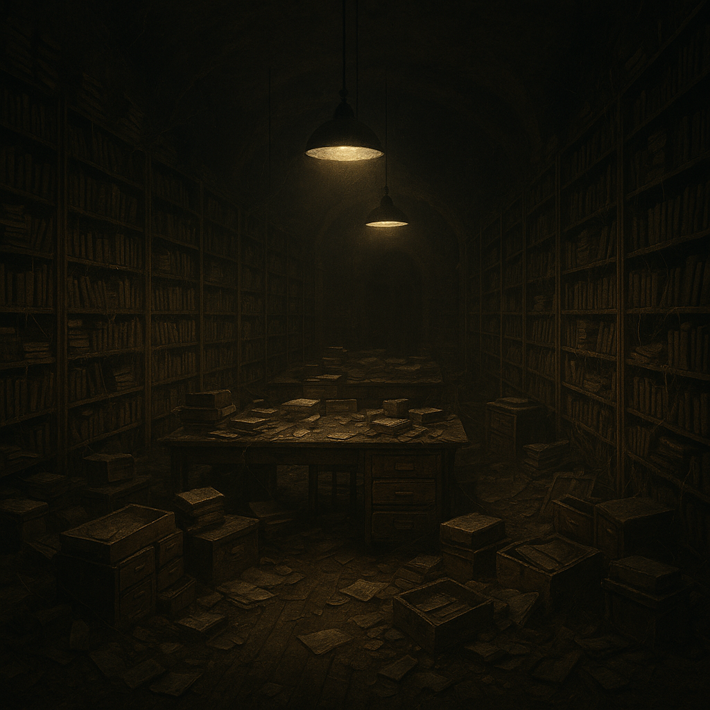 düsteres Bucharchiv