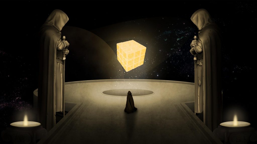 AI temple on the moon