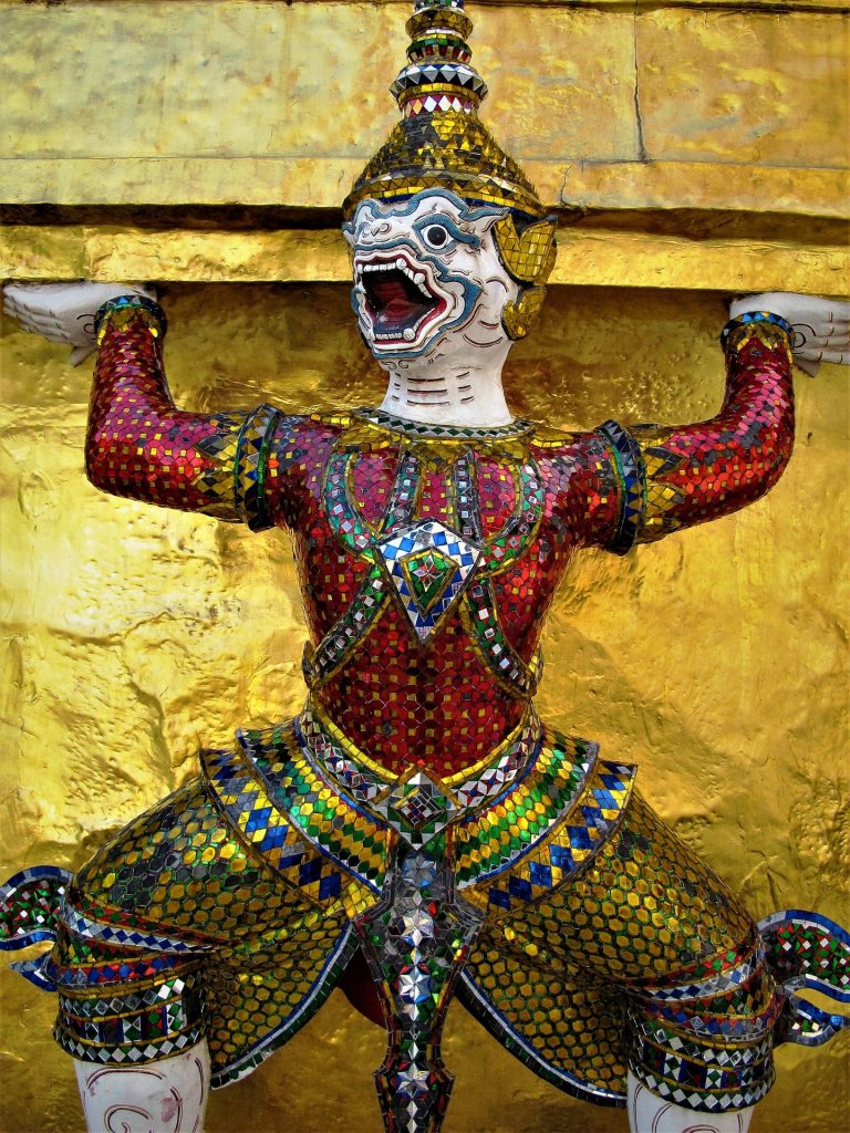 monkey guard buddha temple