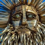 close up Zeus statue